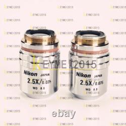 1x Nikon CF Plan 2.5X/0.075 EPI microscope long distance brightfield objective