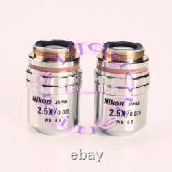 1x Nikon CF Plan 2.5X/0.075 EPI microscope long distance brightfield objective
