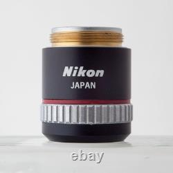 ANTIQUE BRASS HENRY CROUCH LONDON 1242 withNikon E Plan 4/0.1 Microscope Objective