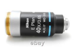 Almost Unused Nikon Microscope Objective E Plan 40x 0.65 From JAPAN