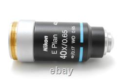 Almost Unused Nikon Microscope Objective E Plan 40x 0.65 From JAPAN