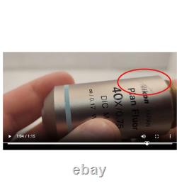 CLE Nikon Plan Fluor 40x / 0.75 DIC M Microscope Objective Lens? /0.17 M25