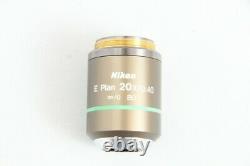 Clear Glass Nikon E Plan 20X/0.40 WD 3.1 BD microscope objective from JP 3597