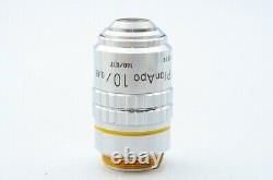 Ex CLEAN GLASS! Nikon Plan APO 10/0.45 MICROSCOPE OBJECTIVE Lens 20.25mm 20982