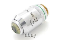 Exc+5 Nikon Plan Apo 20x 0.65 160/0.17 Microscope Objective Lens From JAPAN