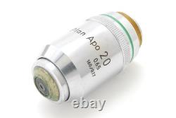 Exc+5 Nikon Plan Apo 20x 0.65 160/0.17 Microscope Objective Lens From JAPAN