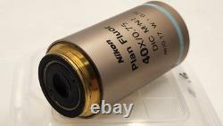 Exc Nikon Microscope Objective Lens Plan Fluor 40x/0.75 DIC M/N2 for M25 34650