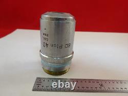 Microscope Part Nikon Objective Bd Plan 40x Optics As Is Bin#m3-b-34