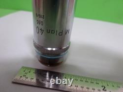 Microscope Part Nikon Objective M Plan 40x Optics As Is Bin#72-50
