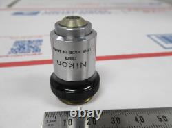 Microscope Part Objective Nikon Japan Plan 40x Optics Lens As Pictured &w7-b-68
