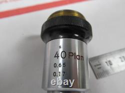 Microscope Part Objective Nikon Japan Plan 40x Optics Lens As Pictured &w7-b-68