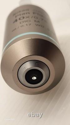 Mint Nikon Microscope Objective Plan Fluor 40x 0.75 DIC M? /0.17 WD RMS