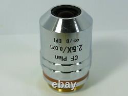 NIKON CF PLAN 2.5X 0.075 EPI WD Objective Microscope Lens