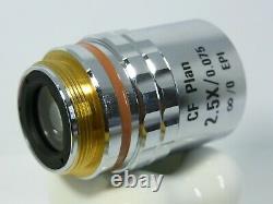 NIKON CF PLAN 2.5X 0.075 EPI WD Objective Microscope Lens
