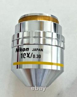 NIKON CF Plan 10X/0.30? /0 BD WD 6.5 Microscope Objective Lens Used From Japan
