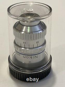 NIKON Plan 60X/0.85 Microscope Objective Correction Collar 160mm Tested