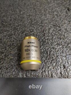 NIKON Plan Fluor 10X/0.30 DIC L Microscope Objective Lens