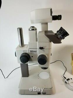 NIKON SMZ-U ZOOM 110 MICROSCOPE 2X UW10XA/24 ED PLAN 0.75X 1.25X H-III Camera