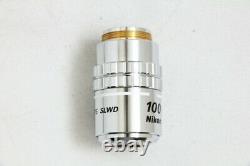 Near Mint Nikon M Plan 100X / 0.75 SLWD 210/0 Microscope Objective #3068