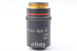 Near Mint Nikon Plan Apo 4x / 0.16 160 / TL Microscope Objective from Japan