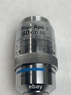 Nikon 60x/0.95 OFN25 Plan Apo Microscope Objective Nikon N