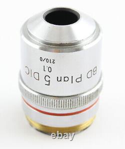 Nikon BD Plan 5x 0.1 DIC Microscope Objective 210 Optiphot Epiphot