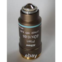 Nikon Biological Microscope Objective Lens CFI E Plan 40 EX Limited From JAPAN