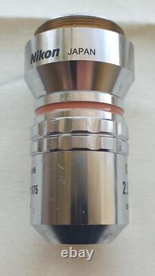 Nikon CF Plan 2.5 X/0.075 EPI WD 8.8 Microscope Objective Lens and 45-60 Adapter