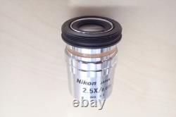 Nikon CF Plan 2.5x/0.075? /0 Microscope Objective Lens Infinity Optiphot EPI
