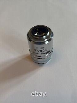 Nikon CF Plan 50x 0.55 NA WD 8.7 EPI ELWD Microscope Objective Lens