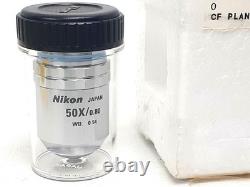 Nikon CF Plan 50x/0.80? /0 EPI WD0.54 Microscope Objective Lens New Unused