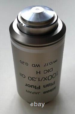 Nikon CFI 100X NA1.30 Plan Fluor oil DIC H microscope objective