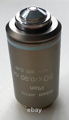 Nikon CFI 50X NA0.9 Plan Fluor oil microscope objective