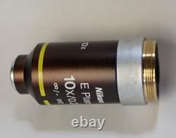 Nikon CFI E Plan 10x Infinity Biological Microscope Objective Eclipse E200