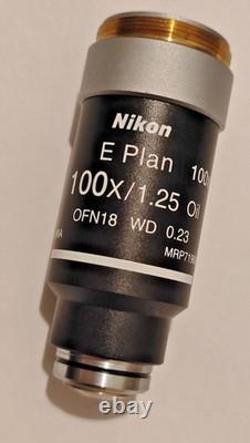 Nikon CFI E Plan Achromat 100X/1.25 Oil Microscope Objective MRP71900 M25