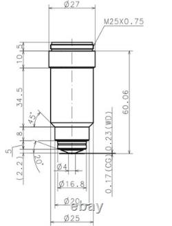 Nikon CFI E Plan Achromat 100X/1.25 Oil Microscope Objective MRP71900 M25