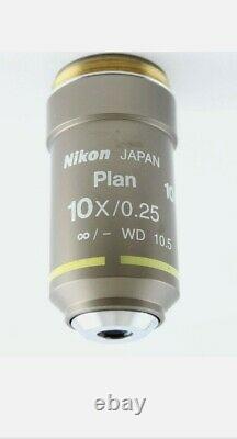 Nikon CFI Plan 10x 0.25 Eclipse E I Series Microscope Objective Infinity macro
