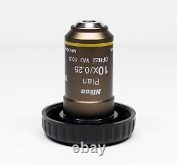 Nikon CFI Plan Achromat Microscope Objective 10X MRL00102 with coupling ring