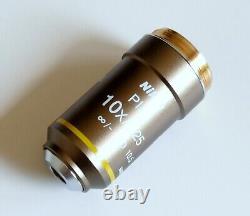 Nikon CFI Plan Achromat Microscope Objective. 10X Magnification. MRL00102
