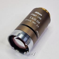 Nikon CFI Plan Achromat UW 1x/0.04 MRL00012 OFN18 WD 3.2 Microscope Objective