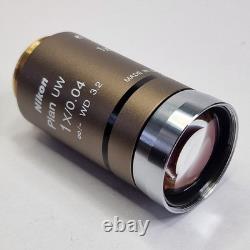 Nikon CFI Plan Achromat UW 1x/0.04 MRL00012 OFN18 WD 3.2 Microscope Objective