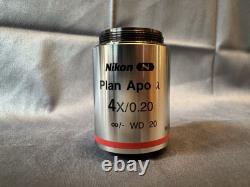 Nikon CFI Plan Apochromat 4X/0.20? /- Macro Microscope Objective