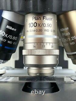 Nikon CFI Plan Fluor Dry 100x/0.90 /0.14-0.20 WD. 30 Microscope Objective 103%