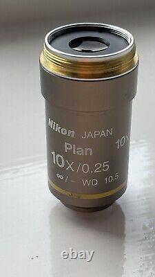 Nikon CFI plan achromat 10x / 0.25 microscope objective