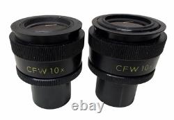 Nikon CFW 10x Widefield Microscope Eyepieces Untested