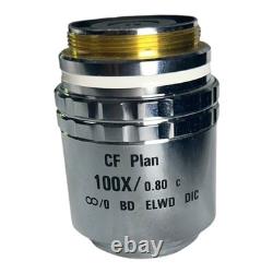 Nikon Cf Plan 100x/0.80 Elwd? /0 Bd DIC Objective Microscope Lens Semiconductor
