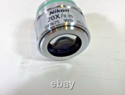 Nikon Cf Plan 20x/0.35? /0 Epi Slwd 0fn25 2d 20.5 Microscope Objective Lens