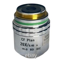 Nikon Cf Plan 20x/0.46? /0 Bd DIC Objective Microscope Lens Semiconductor Optics