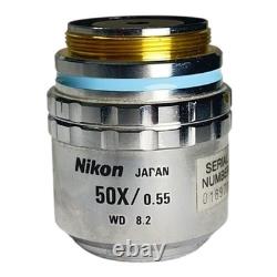 Nikon Cf Plan 50x/0.55? /0 Bd Elwd DIC Objective Microscope Lens Semiconductor