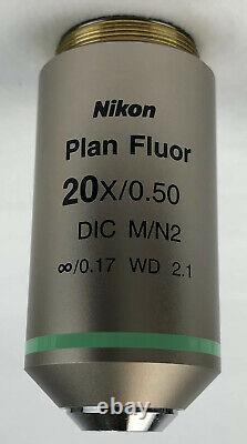 Nikon Cfi Plan Fluor 20x/0.50 DIC M/n2 Wd 2.1 Microscope Objective 105% Refund